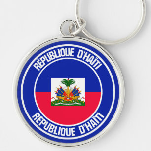 Haiti Round Emblem Key Ring