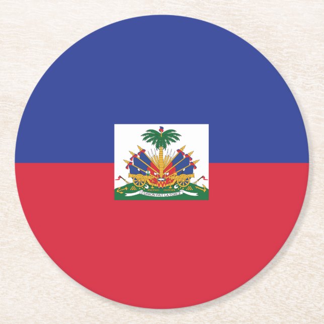 HAITI ROUND PAPER COASTER (Front)