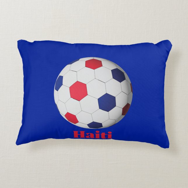 Haiti Soccer Decorative Cushion (Back)