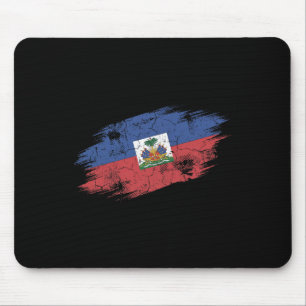 Haiti Soccer Fan Tattered Flag National Pride  Mouse Mat