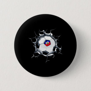 Haiti Soccer Fans Jersey Haitian Footll Flag Crack 6 Cm Round Badge
