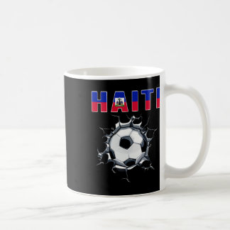 Haiti Soccer Fans Jersey Haitian Footll In Cracked Coffee Mug