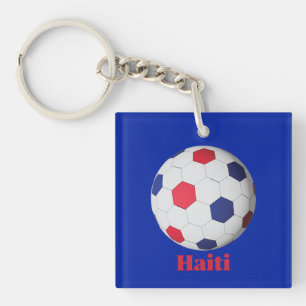 Haiti Soccer Key Ring