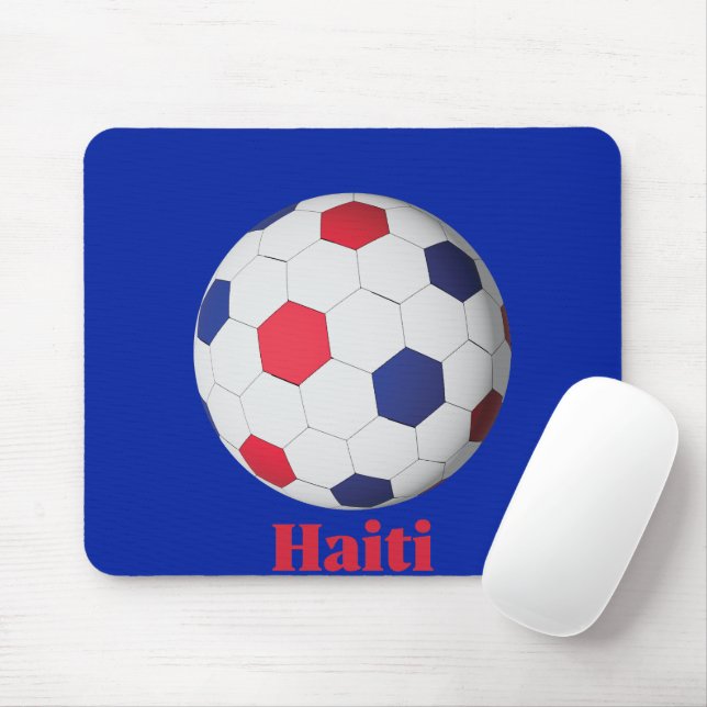 Haiti Soccer Mouse Mat (With Mouse)
