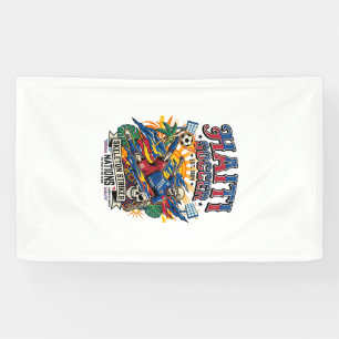 Haiti Soccer Skeleton Striker Nations Poster Style Banner