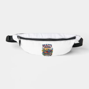 Haiti Soccer Skeleton Striker Nations Poster Style Bum Bags