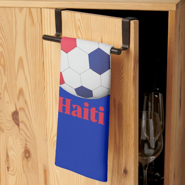 Haiti Soccer Tea Towel (Thirds Fold)
