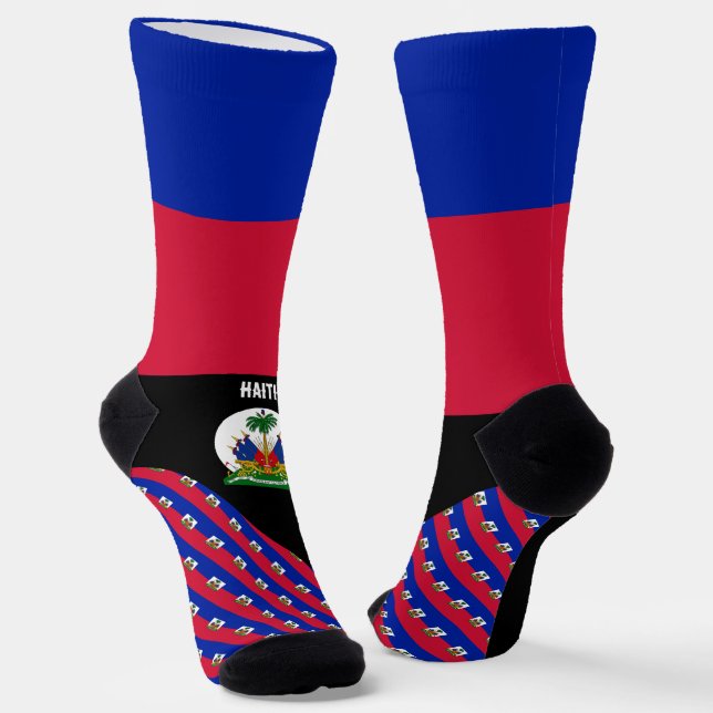 Haiti Socks, Haitian flag colours / sports Socks (Angled)