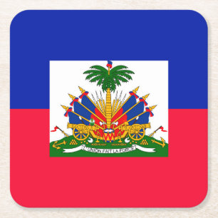 Haiti Square Paper Coaster