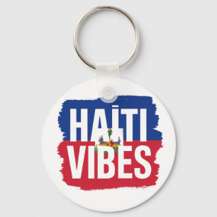 Haiti Vibes sticker vibrating with the hated flag Key Ring