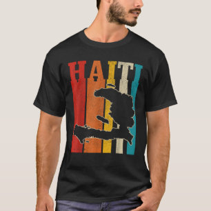 Haiti Vintage Haitian Pride Island Map Vintage Hai T-Shirt