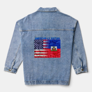 Haitian American's Flag Pride Flag Day With Haitia Denim Jacket