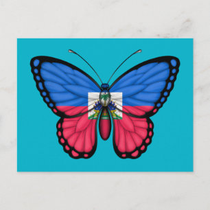 Haitian Butterfly Flag Postcard