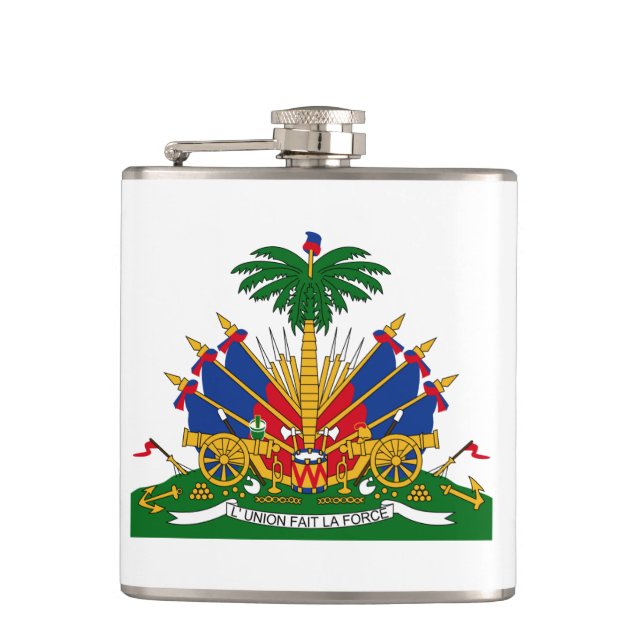 Haitian coat of arms Flask (Front)