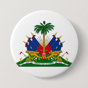 Haitian Coat of Arms (Haiti) 7.5 Cm Round Badge