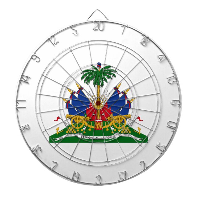 Haitian Coat of Arms (Haiti) Dartboard (Front)
