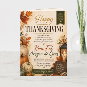 Haitian Creole Expressions Thanksgivin Card