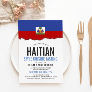 Haitian Cuisine   Party Flag Invite