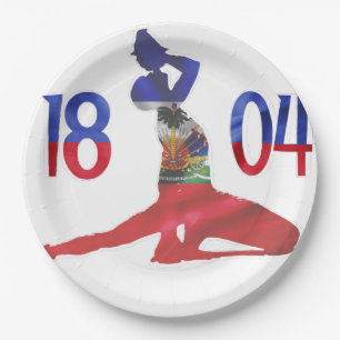 Haitian Flag 1804 Neg Mawon Haitian Independence Paper Plate