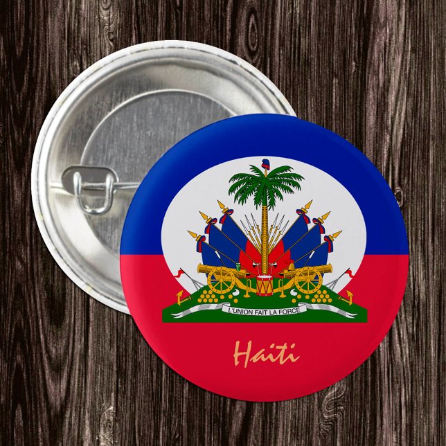 Haitian Flag & Haiti fashion, travel /sports 3 Cm Round Badge (Creator Uploaded)