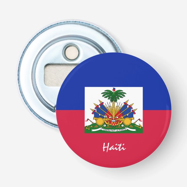 Haitian Flag & Haiti party /sports drink Bottle Opener (Front)