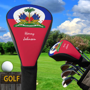 Haitian Flag & Monogrammed Golf Clubs Covers