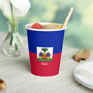 Haitian Flag paper cups & Haiti party /sports