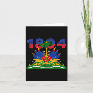 Haitian Flag Pride 1804 Independence Day Haiti Roo Card