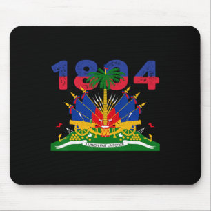 Haitian Flag Pride 1804 Independence Day Haiti Roo Mouse Mat