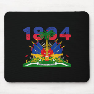 Haitian Flag Pride 1804 Independence Day Haiti Roo Mouse Mat