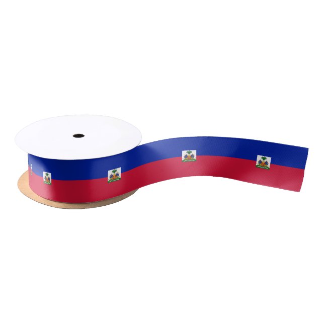 Haitian flag ribbon satin ribbon (Spool)