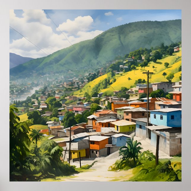 haitian haiti landscape poster wall art home decor (Front)