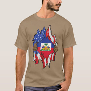 Haitian Heritage Month 1804 American Haitian Flag  T-Shirt