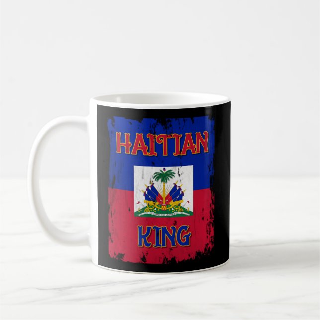 Haitian King Haiti Flag Emblem Coat Of Arm Haitien Coffee Mug (Left)