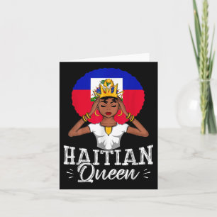Haitian Queen Afrocentric Melanin Crown Pride Card