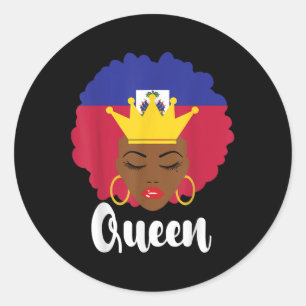Haitian Queen Haiti Independence Flag Day 1804 Wom Classic Round Sticker