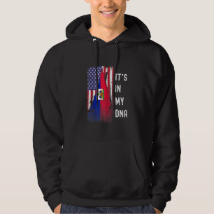 Haitian Roots It's In My Dna Pride Usa Haiti Flag Hoodie