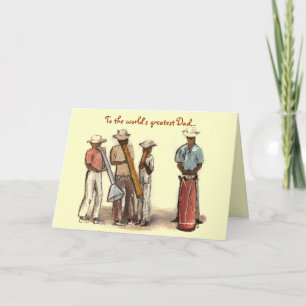Haitian Street Musicians Fathers Day Card