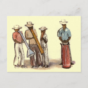Haitian Street Musicians Postcard