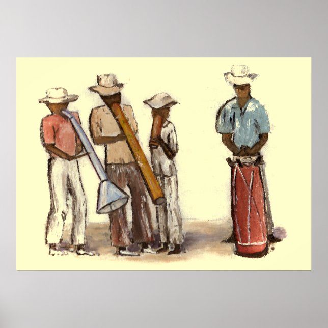 Haitian Street Musicians Poster (Front)
