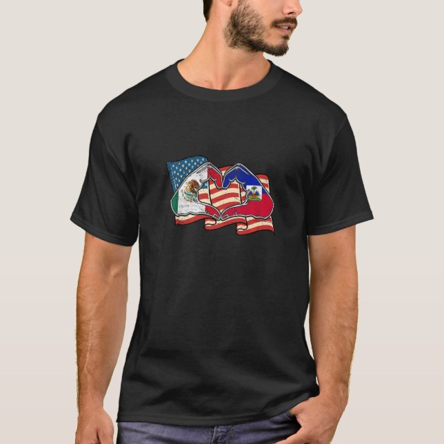 Haitiano Mexicano Y Vivo En Los Ee Uu T-Shirt (Front)
