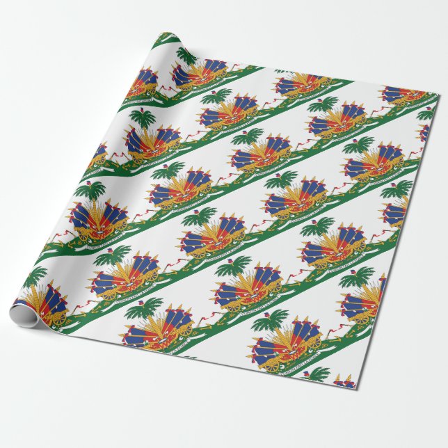 Haiti's Coat of arms Wrapping Paper (Unrolled)
