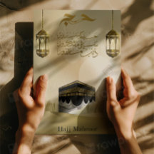 Hajj Mabrour Elegant Greeting Card Islamic 