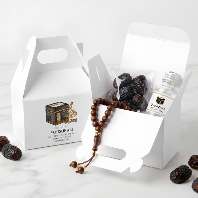 HAJJ MABRUR PERSONALIZED FAVOUR BOX (Creator Uploaded)