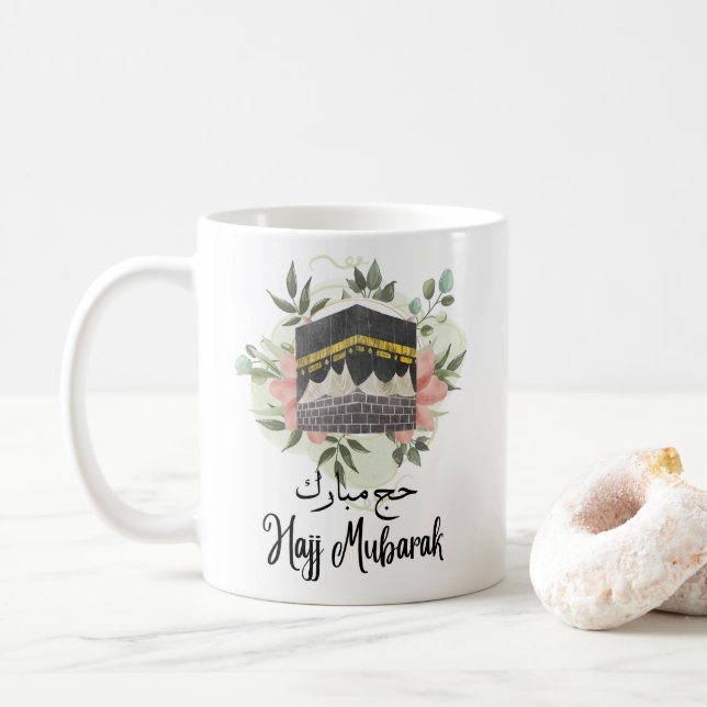 hajj mubarak coffee mug (With Donut)