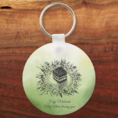 Hajj Mubarak, Holy Kaaba in Mecca Saudi Arabia Key Ring (Front)