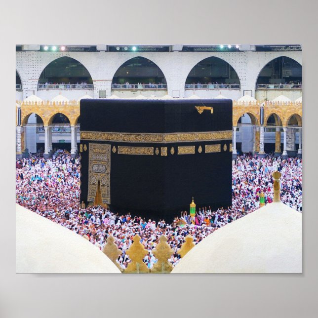 Hajj Mubarak Holy Kaaba Mecca Islamic Devotional  Poster (Front)