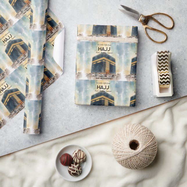Hajj Mubarak Personalised Gift Wrapping paper  (Crafts)