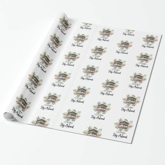 hajj mubarak Wrapping Paper, Wrapping Paper (Unrolled)