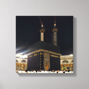 Hajj Pilgrims at Fajr, Kaaba, Mecca, Saudi Arabia Canvas Print
